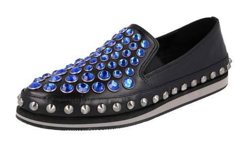 Prada leder kristall nieten - leder,