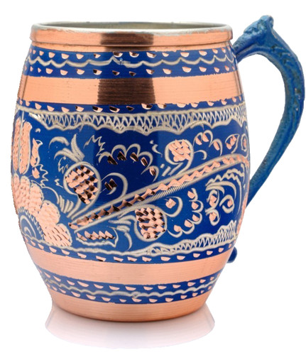 Kupfer blau graviert - blau,
