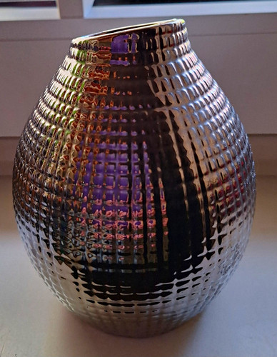 Silberne vase bauchig - silberne,