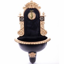 Nostalgie Wandbrunnen schwarz