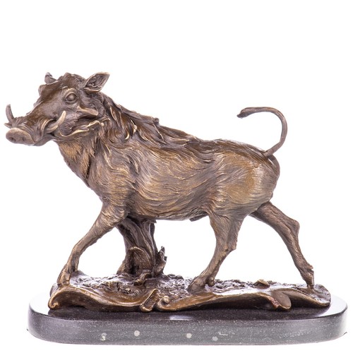 Bronze skulptur warzenschwein - bronze,