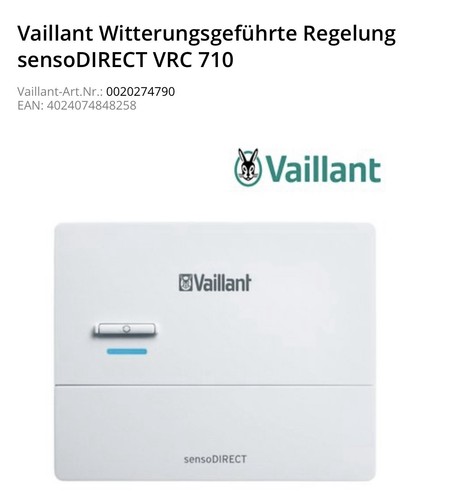 Vaillant vrc 710 sensodirect - vaillant,