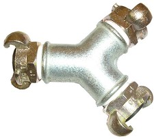 2-fach-Verteiler, y-Verteiler, 1", mit 3 x Klauenkupplung, Druckluft, 7211.526