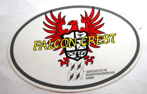 Werbe aufkleber falcon crest - werbe-aufkleber,