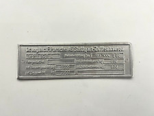 Typenschild Porsche 911 SC NEU