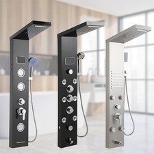 Duschpaneel Edelstahl LED