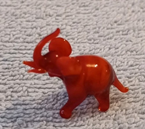 Glasfigur roter elefant - roter,