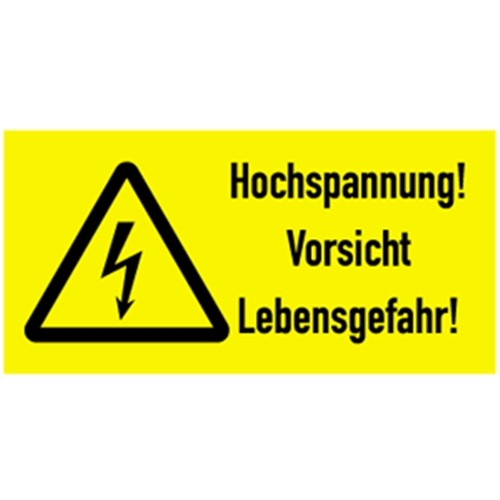 Schild hochspannung vorsicht - hochspannung!,