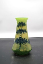 Sehr alte, antike Glasvase, Emailmalerei, Ende 18./ Anfang 19. JH