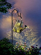 Solar-Gartenstecker Gießkanne "Pusteblume" LED Garten Deko Effekt-Beleuchtung