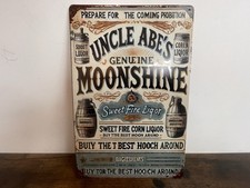 Blechschild MOONSHINE Whisky Werbeschild Vintage Retro 20x30cm Bar Deko Keller