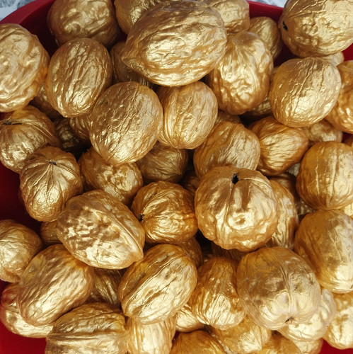 Goldene walnüsse stück - goldene, 10