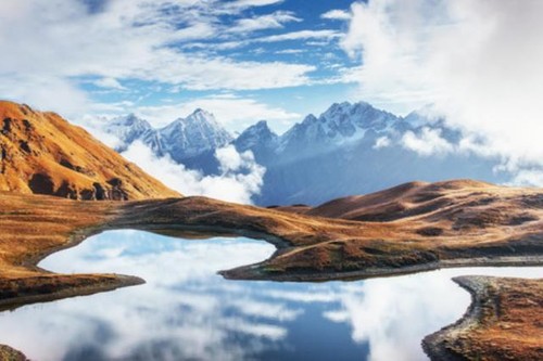 Wandbild koruldi bergsee - wandbild:, koruldi-bergsee