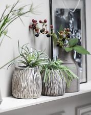 B-Ware Übertopf Blumentopf 'Ruria' braun grau Skandi Landhaus Lene Bjerre 1 Stk.