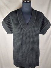 NEU, ELENE EXCLUSIV, SCHWARZER ELEGANTER PULLUNDER, MERINOWOLLE, WESTE, GR 44