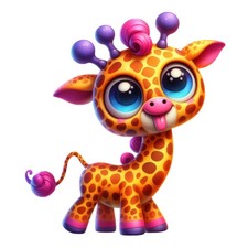 9x Sticker Funny Giraffe Car