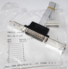 Slotblende DB25 25 pin CV 2,54mm 10 Pin Anschluss RS232 Seriell DB25M Adapter XT