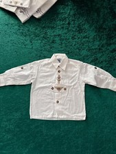 OS Trachten Kinder Hemd Jungen Langarm Trachtenhemd mit Liegekragen