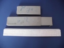 alter Rechenschieber Rietz-MEISSNER Fabrikat DDR seltener Holzschieber in OVP