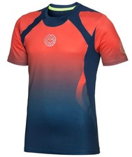 BIDI BADU - Rick Tech Short Sleeve T-Shirt - Tennis - Gr.L - blau-rot  *TOP*