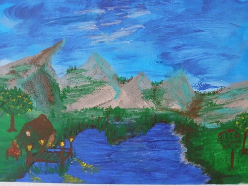 See acryl selbst - acryl, gemalt