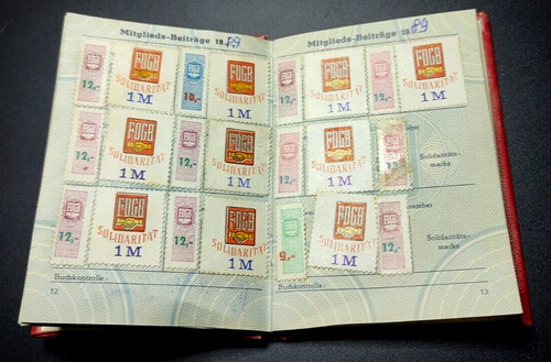 Ddr fdgb mitgliedsbuch - 2,