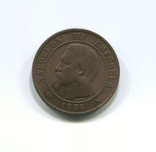 Münze Frankreich, 10 Centimes, 1856 Napoleon III Empereur