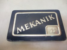 x-27348	Ältere Metallbaukasten Blech Dose Mekanik mit Inhalt