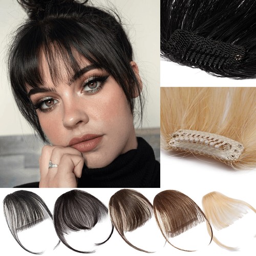 Pony bangs clip 100 remy - bangs,