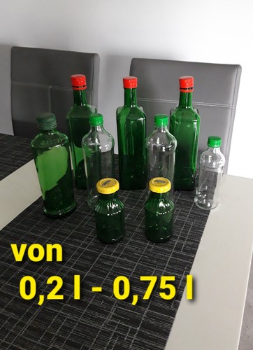 Leere glas flaschen konvolut - 9,
