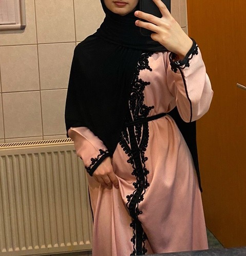 Caftan schwarz rosa - caftan,