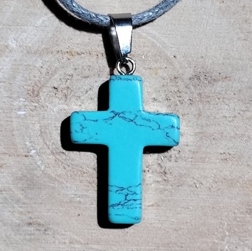 Türkis kreuz - (imitat),