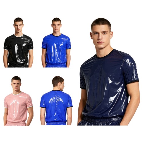 Männer lack optik shirt - de,