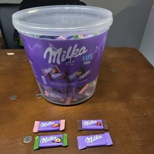 Milka Naps Mix 4 Sorten Mini Schokolade Täfelchen 1 kg Dose Schokoriegel Schoko
