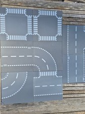 8x LEGO Straßenplatten grau