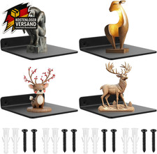 Kleines Wandregal schwarz für