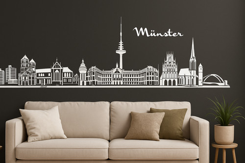 Wandtattoo münster skyline - münster,
