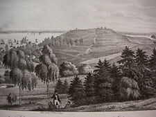 HAMBURG `SÜLLBERG, BLANKENESE´ LITHOGRAPHIE, PETER SUHR, HAMBURGENSIEN ~1827