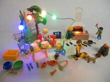 Party im Garten mit flackerndem Kamin + Lichterkette Figuren Zubehör Playmobil