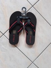 schwarze Badeschuhe Flip Flops