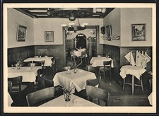 Bad Salzuflen, Gasthaus Kulmbacher Bierstuben, Innenansicht, Ansichtskarte 1952 