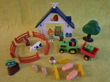123 Playmobil - kleiner Bauernhof Traktor mit Hänger Figuren Tiere Zubehör