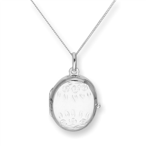 Sterlingsilber oval medaillon - sterlingsilber,