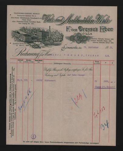 Sömmerda rechnung 1912 - rechnung, 1912,