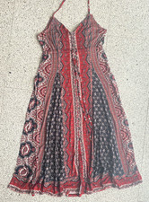 LINEA TESINI Neckholer / Spagetti-Trägerkleid für Damen, Gr. 42, Fb. rot/schwarz