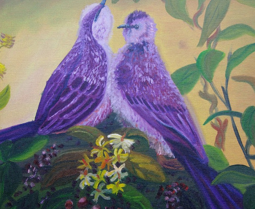ölgemälde 50x60 vogel bild - 50x60,