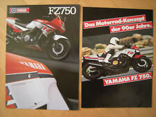 2 x Yamaha FZ 750  Prospekt  - Neuwertig --  FZ750 Brochure