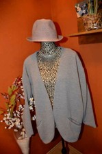 graue Jacke mit Taschen Gr. 38 40 42 M L von H&M + Statement-Kette