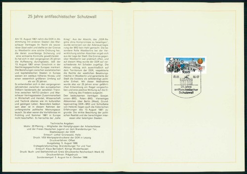 Ddr erinnerungsblatt 1986 - ddr, 1986/16