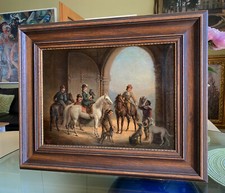 Adelige vor dem Ausritt zum